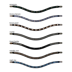 Bling for browband Magic Tack long curved, one row